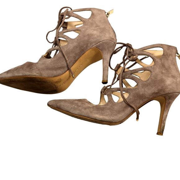 Vince Camuto 7  Women's Stiletto 3 Inch High Heels Brown Sandals Shoes - Picture 1 of 8